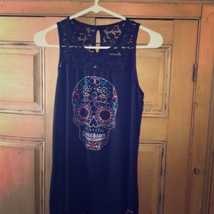 Disney’s Epcot Embellished lace top tee